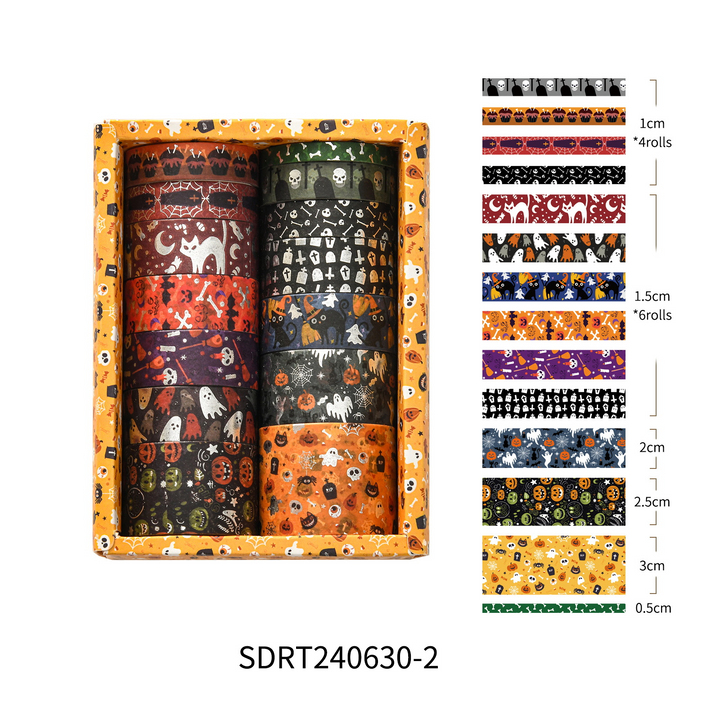 Halloween Carnival Decorative Tape DIY Journaling Collage