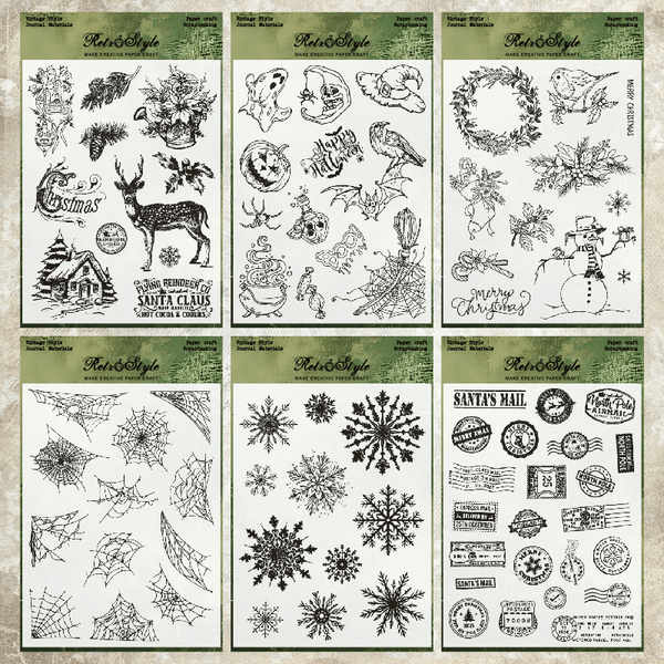 Halloween Christmas Gothic Silicone Stamps Festival Theme