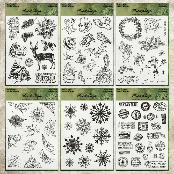 Halloween Christmas Gothic Silicone Stamps Festival Theme