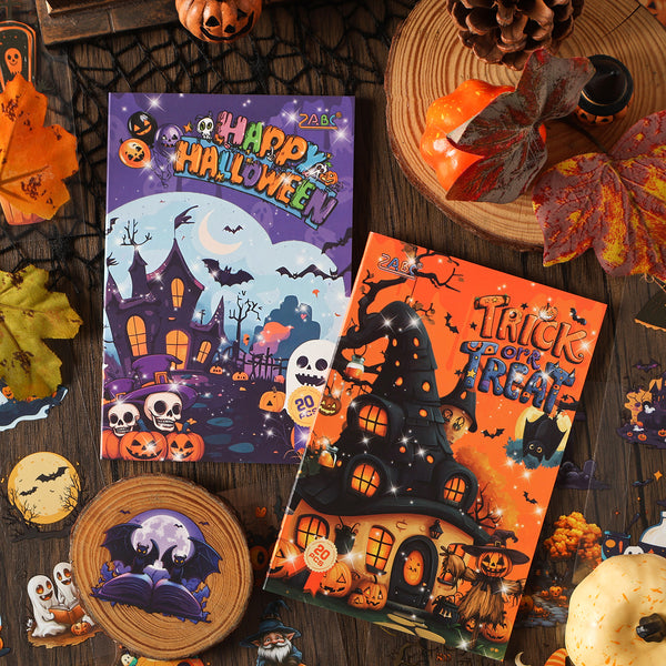 Halloween Sticker Books Castle Festival DIY Art
