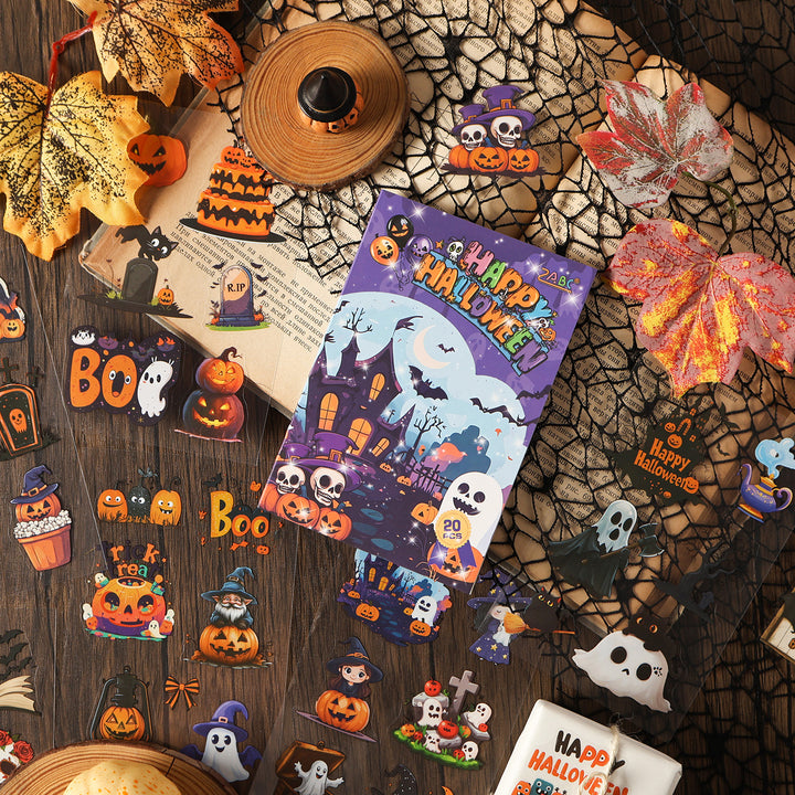 Halloween Sticker Books Castle Festival Journal Decoration