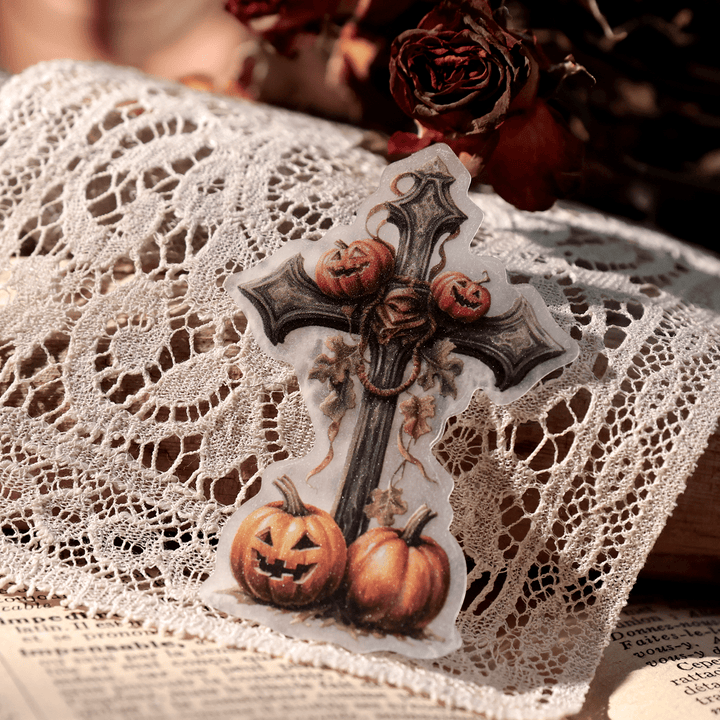 Halloween Sulphate Paper Stickers 65pcs Cute Characters