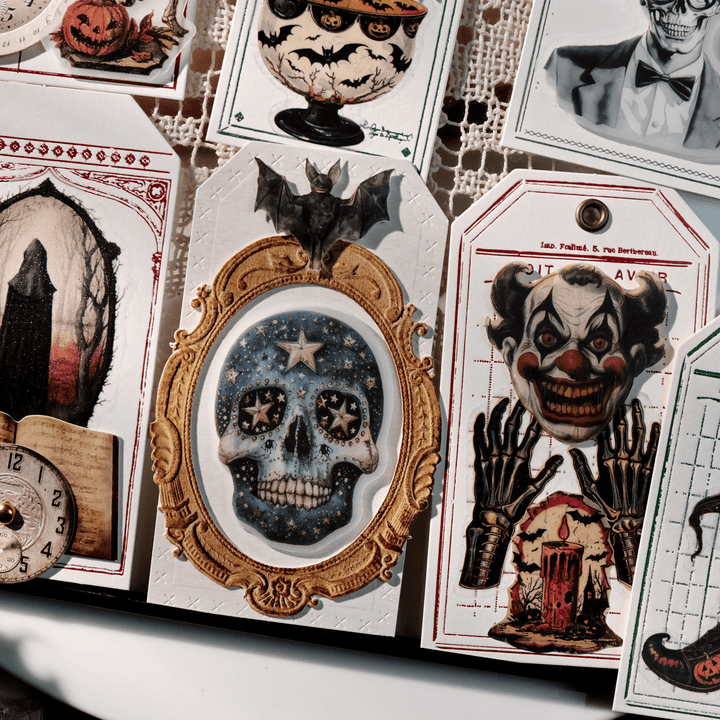 Halloween Sulphate Paper Stickers 65pcs Seasonal Design