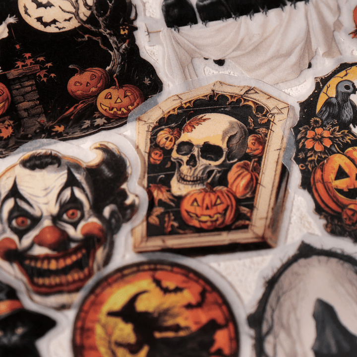 Halloween Sulphate Paper Stickers Cute Journal Elements