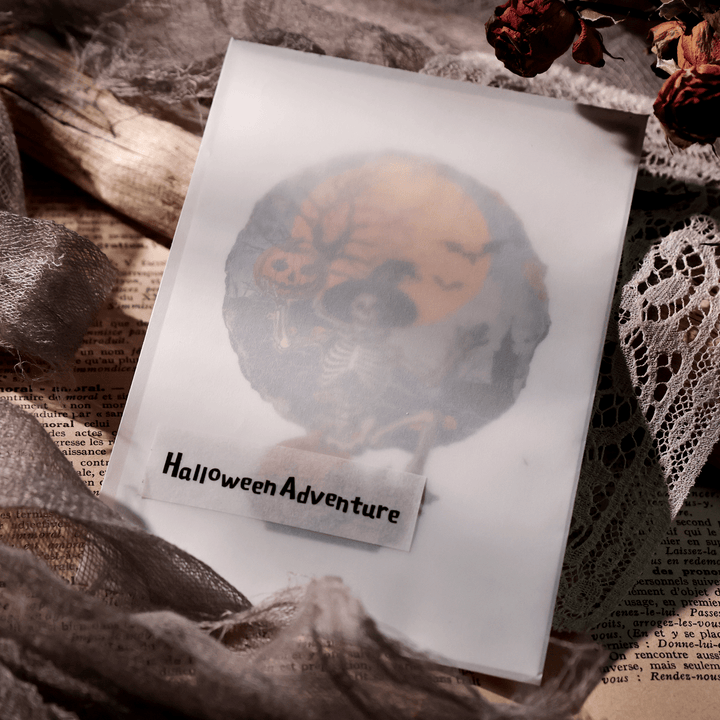 Halloween Sulphate Paper Stickers Ghost Pumpkin Elements