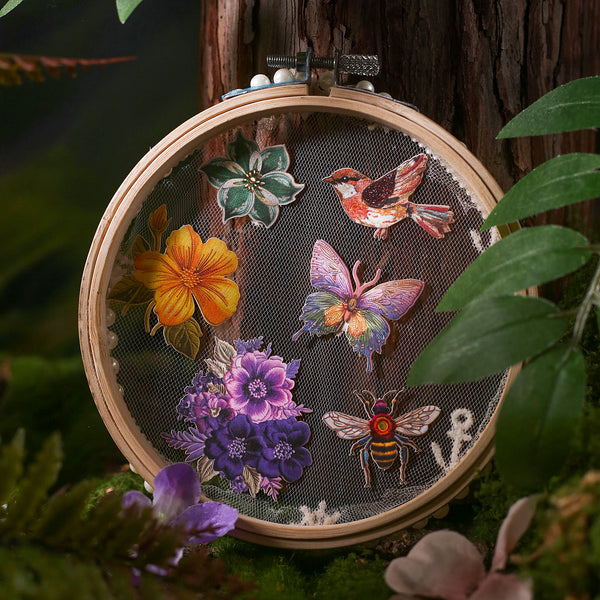 Hand Embroidery Patches Decorative Stickers Retro Journal