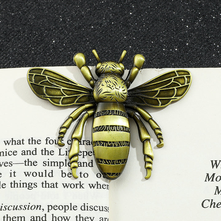 Handcrafted Vintage Bronze Insect Bookmark – Durable Metal Page Clip