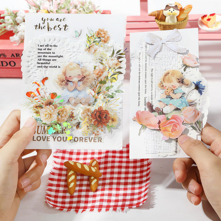 Happy Childhood Character Stickers Cute Sweet Designs