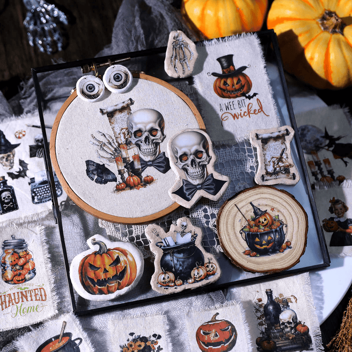 Happy Halloween Transfer Stickers Cute DIY Scrapbook