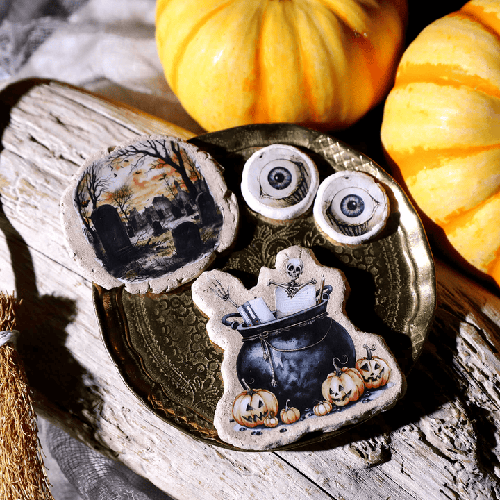 Happy Halloween Transfer Stickers Spooky Cute Illustration