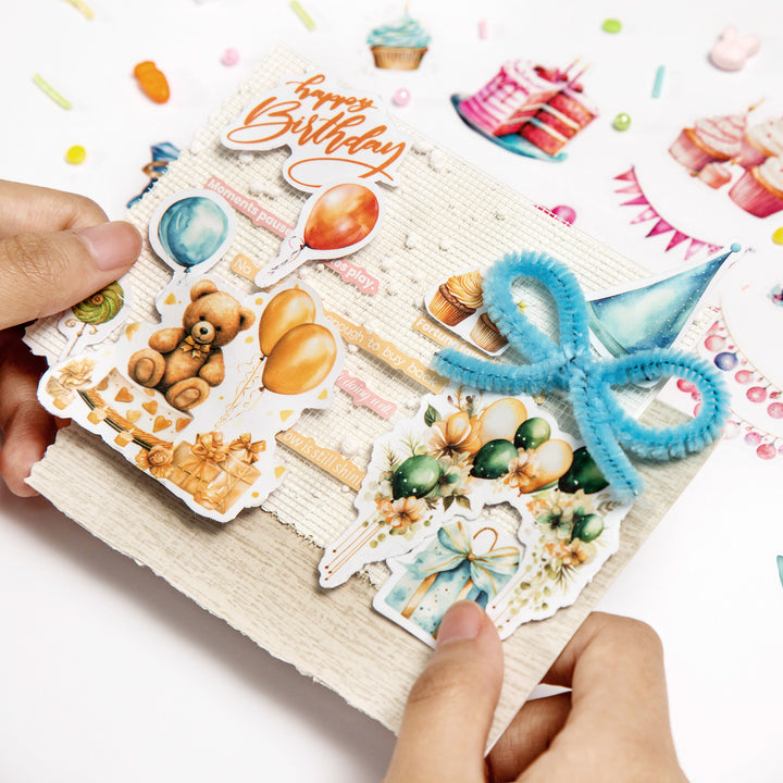Happy party Washi Stickers Flower Plant Festival Dual-material Stickers