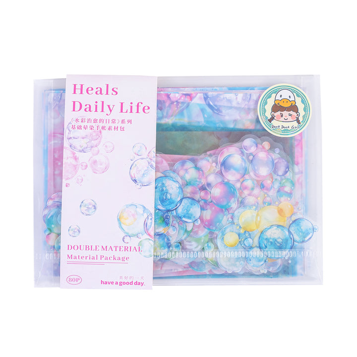 Heals Daily Life bubble watercolor stickers for journaling