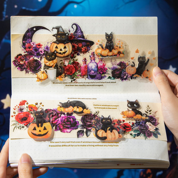 Helia Diary PET Stickers Halloween Cat Suitable for Festival Fun