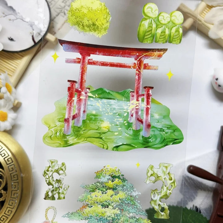 Hidden Sanctuary PET Tape layered nature art tape