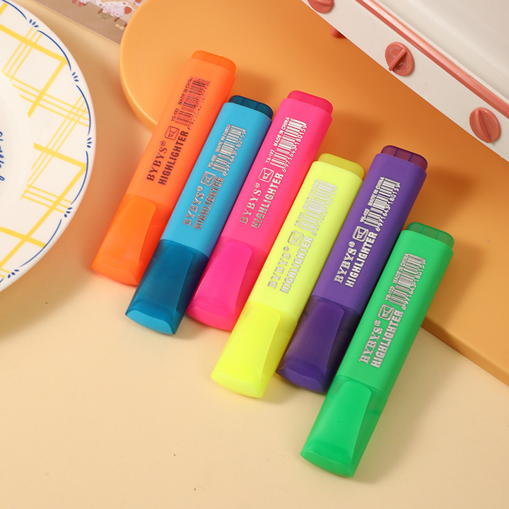 High Capacity Fluorescent Markers Cartoon Fluorescent Markers Perfect for Bullet Journals