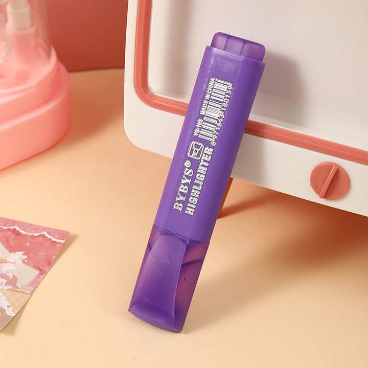 High Capacity Fluorescent Markers Cartoon Fluorescent Markers Quick Dry Smooth Ink