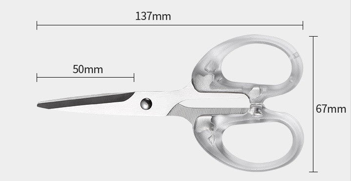 High Quality Stainless Steel Scissors Medium Transparent Scissors