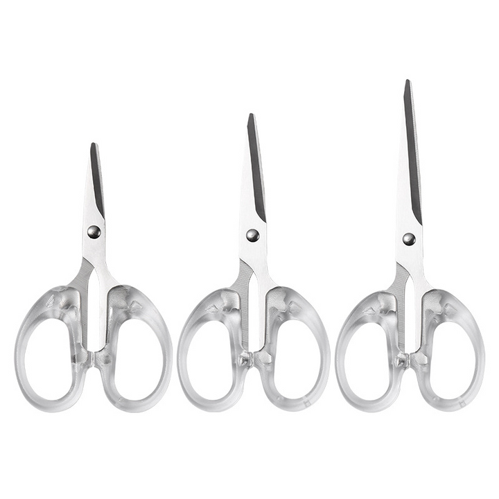 High Quality Stainless Steel Scissors Minimalist Design Transparent Scissors Smooth Cut