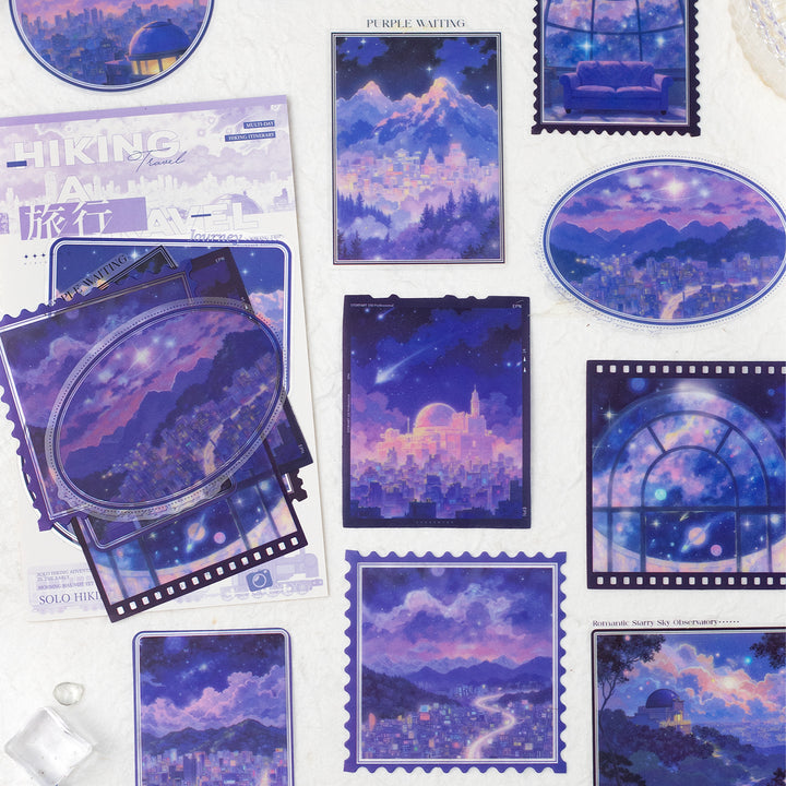 Hiking Trip Series PET Stickers for Artistic Journal Design
