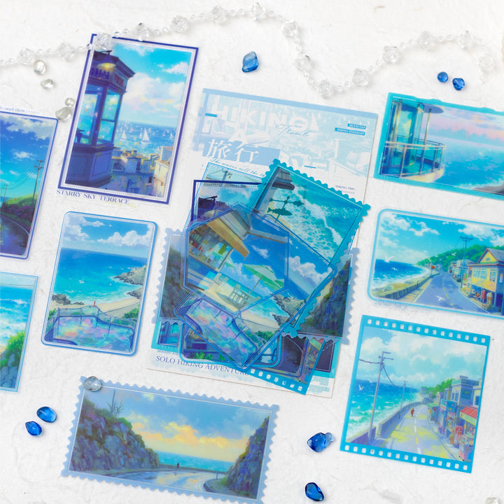 Hiking Trip Series PET Stickers for Nature Inspired Collage