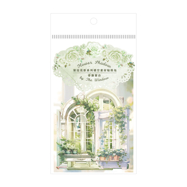 Hollow Flower Window Stickers for DIY Journal and Scrapbooking Decoration