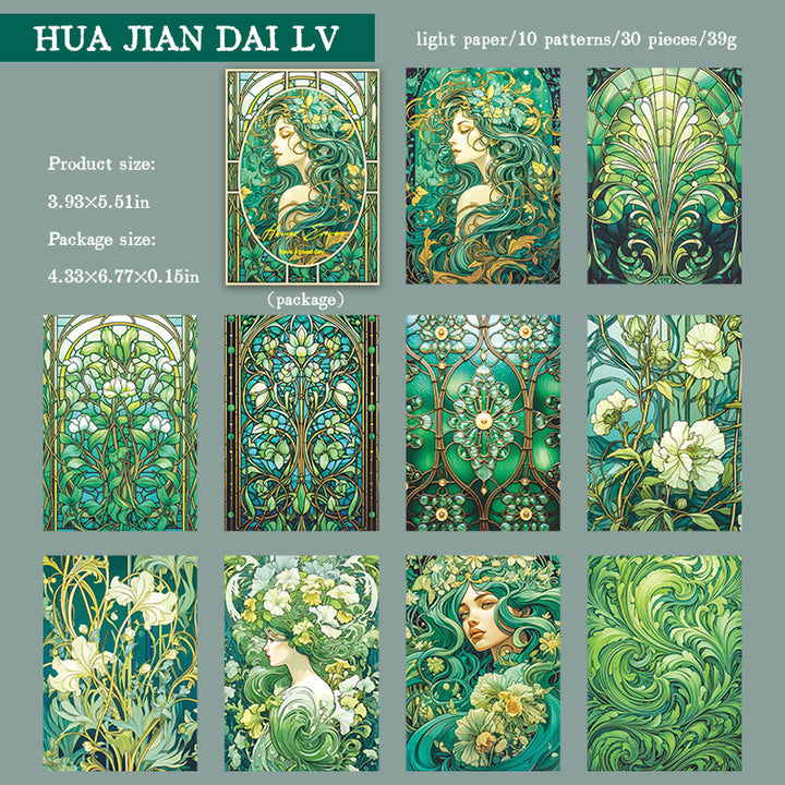 Green Floral Theme Journal Paper