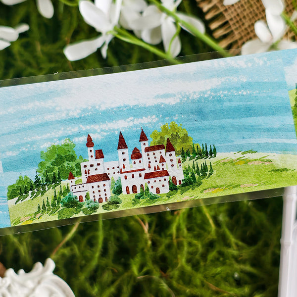 Mountains and Green Fields Scenic PET Tape