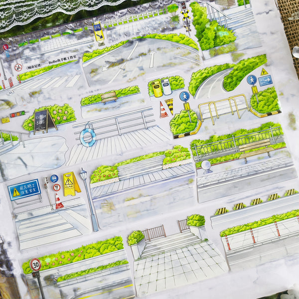City Street Footprints Journal PET Tape