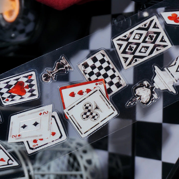 Magic Playing Cards Die - cut PET Tape - Desk Cosmos