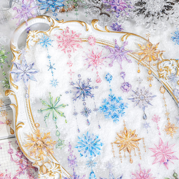 Ice Realm Whisper Series Magic Snowflake Stickers for Planner DIY