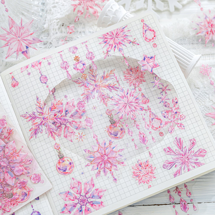 Ice Realm Whisper Series PET Stickers Romantic Snowflake Decoration