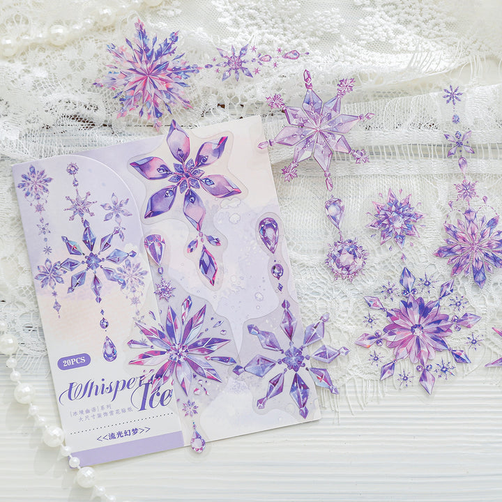 Ice Realm Whisper Series Snowflake Magic Stickers for Winter Planner