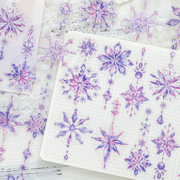 Ice Realm Whisper Series Snowflake Stickers for Romantic Magic