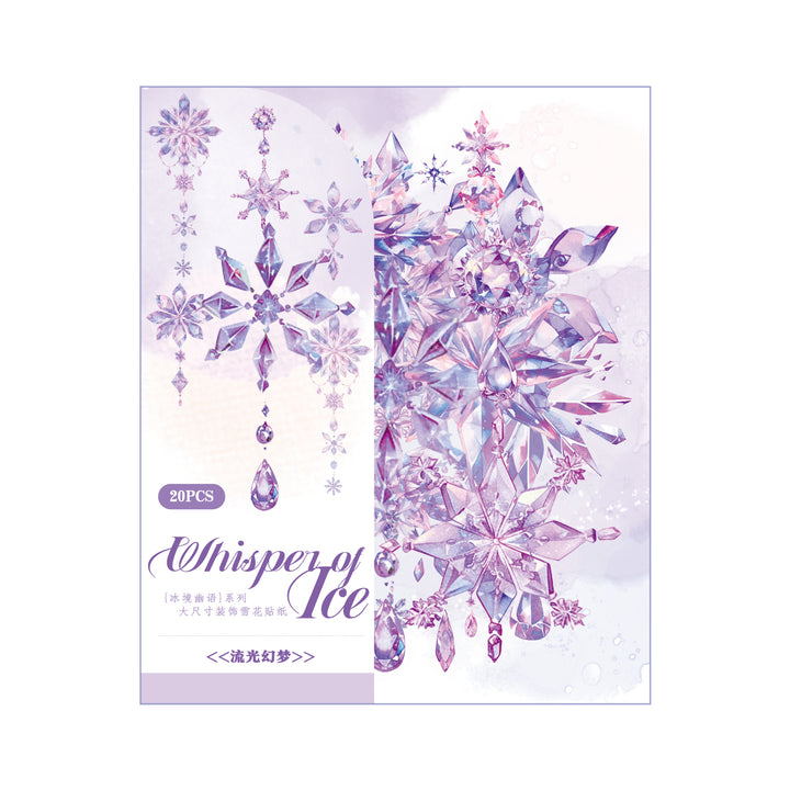 Ice Realm Whisper Series Snowflake Stickers for Seasonal Decoration