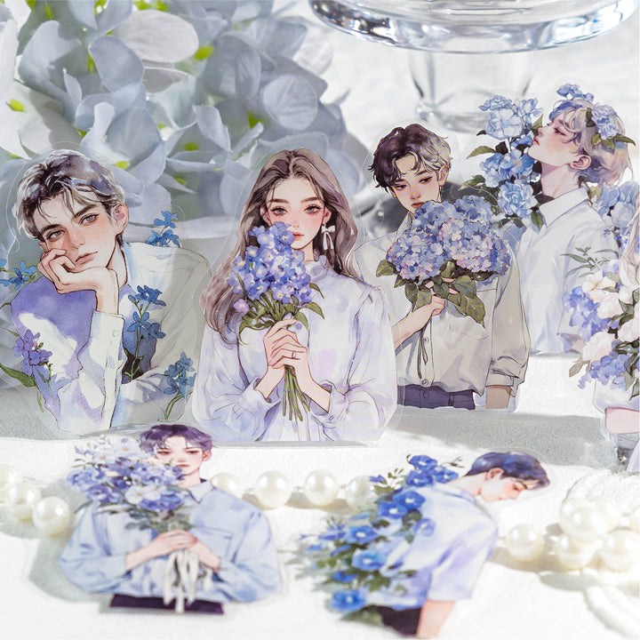 In the Mood for Love Series Floral Watercolor Stickers for Personalized Crafts