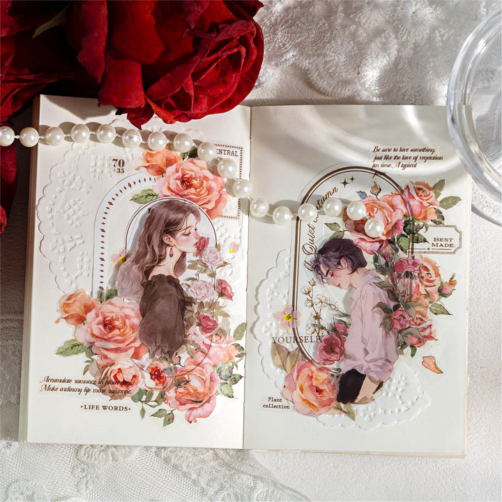 In the Mood for Love Series Watercolor Stickers for Stationery Decoration