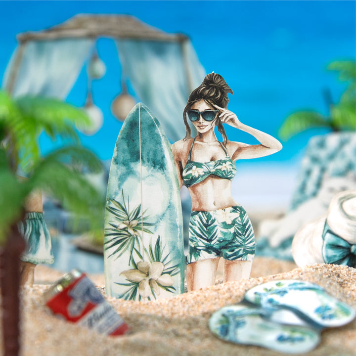 Incredible Summer Ocean Travel Scrapbook Stickers Design