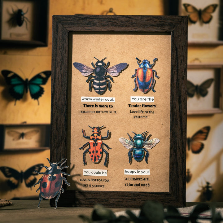 Insect Collector Paper Stickers Retro Suitable For Scrapbooking