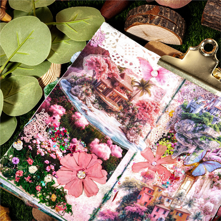 Island Series PET Stickers City Countryside Vintage Aesthetic