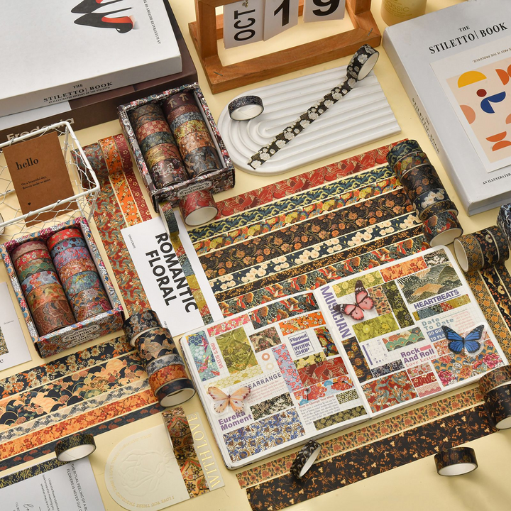 Japanese Washi Tape History of Kyoto Set Retro Washi Tapes