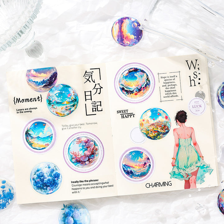 Jinxiu Glass PET Stickers Love Fruit Material for Notebook