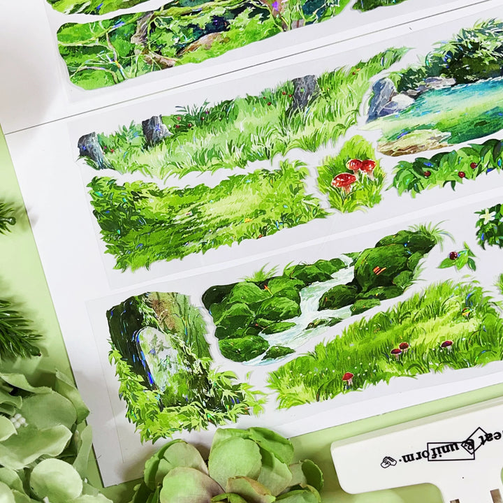 Journal PET Tape Mossy Summer Botanical Art Tape