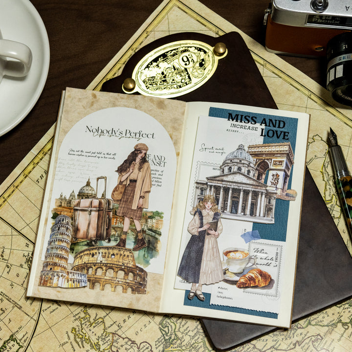 Journey Diary Travel Theme Stickers for DIY Notebooks