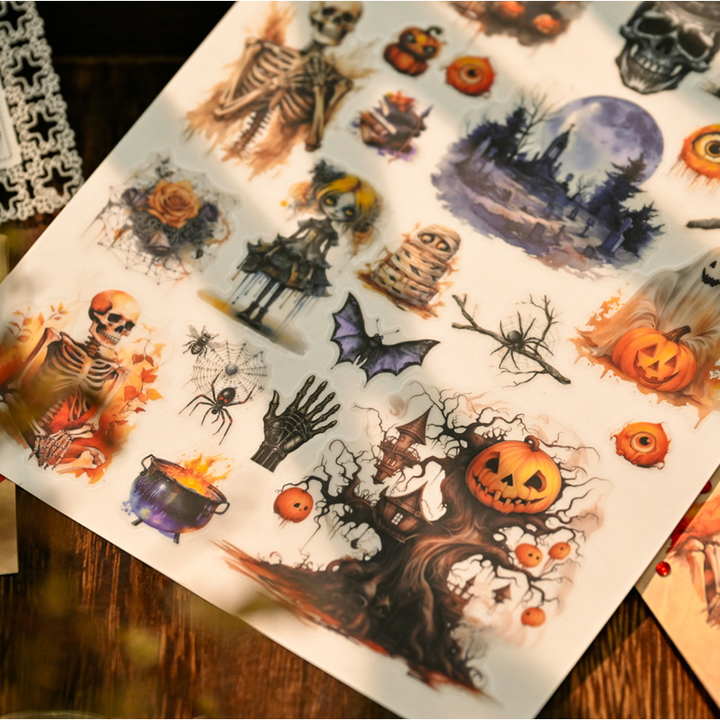 Judy Transfer Stickers Halloween Haunted House for Mood Boards