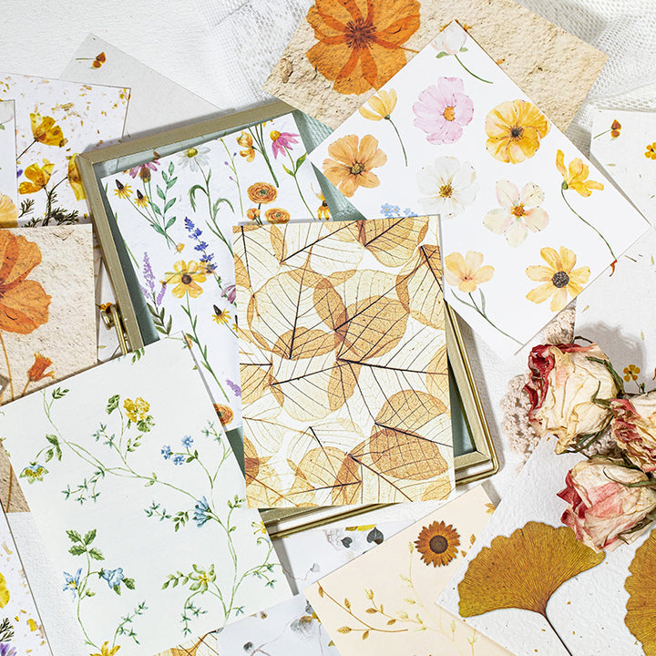 Kasuga Story Embossed Plant Paper Scrapbook Material