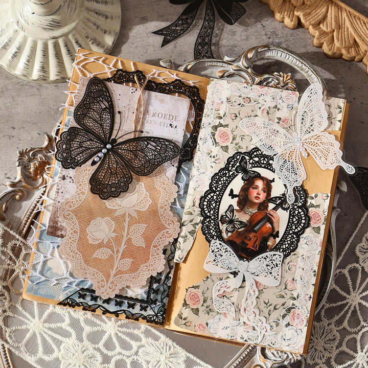 Lace Dream Series Lace Stickers Border Style For Journals