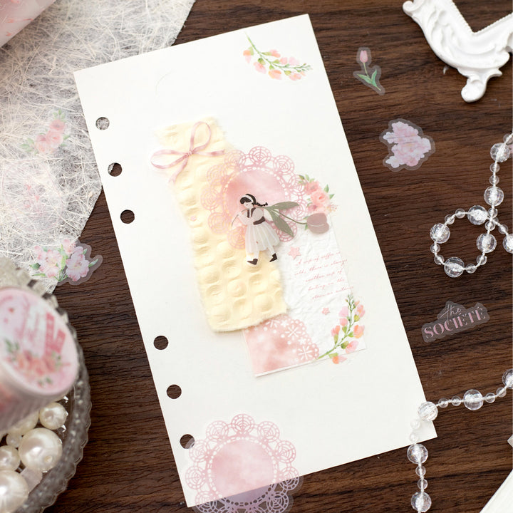 Lace Flower Language Aesthetic Scrapbook Material for Personalized Gifts