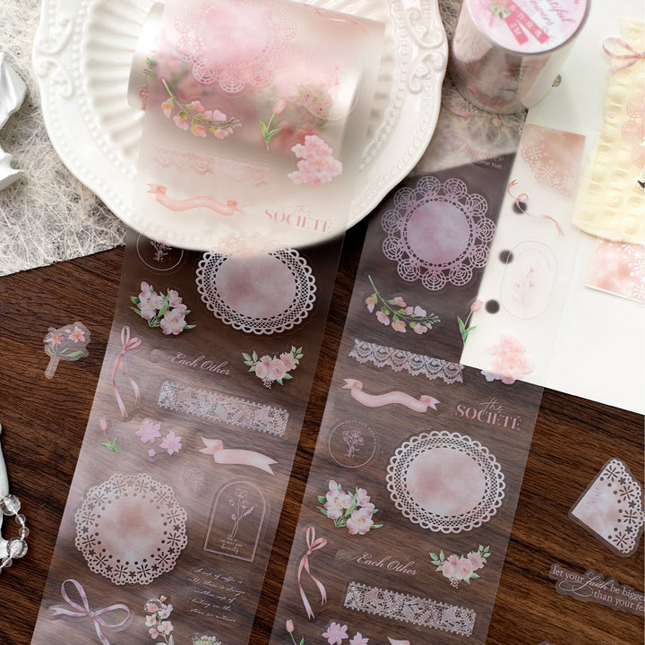 Lace Flower Language Artistic Journal Supplies Ideal for DIY Projects