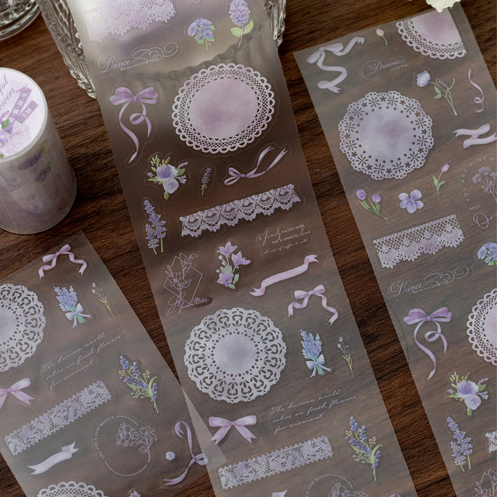 Lace Flower Language Elegant PET Material Perfect for Collage Art