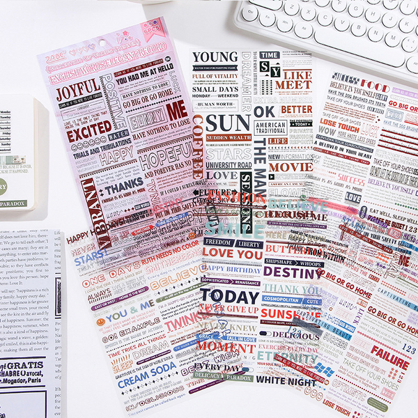  Language Theatre Text Stickers Versatile for All Crafts